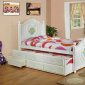 CM7619 Isabella II Kids Bedroom in White w/Twin Bed & Trundle
