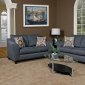 Grey Fabric Modern Loveseat & Sofa Set w/Options