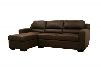 Leather Sofas Beds on Faux Leather Convertible Sofa Bed Sectional Soren Brown