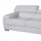 U7090 Sofa in White Leather by Global w/Options