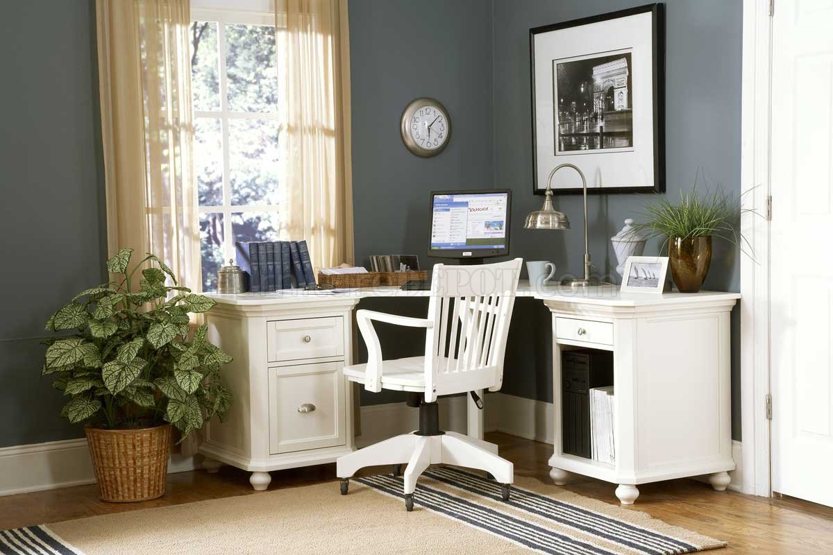 8891 Hanna White Home Office Corner Desk w/Options