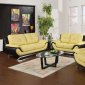 50760 Oberon Sofa in Yellow & Black Bonded Leather by Acme