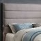 Gillian Bed CM7262GY in Warm Gray & Chrome Accents