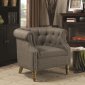 902696 Accent Chair Set of 2 in Grey Fabric by Coaster