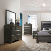 Carine II Bedroom Set 5Pc 26260 in Grey by Acme w/Option