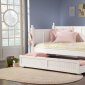 White Semi Gloss Finish Contemporary Trundle Bed