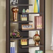 Cappuccino Color Finish Stylish Modern Book Shelves