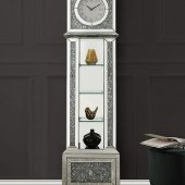 Noralie Grandfather Clock AC00348 in Mirror w/LED by Acme