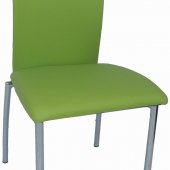 Green Bonded Leather Set of 4 Modern Dining Chairs