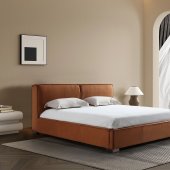 Serene Upholstered Bed in Chestnut by J&M