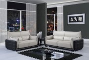 UFY220 Sofa in Grey & Black Bonded Leather by Global w/Options