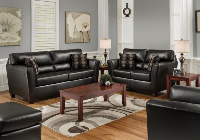 Casual Contemporary Furniture on Leather Modern Casual Sofa   Loveseat Set W Options At Furniture Depot