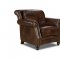 Cognac Top Grain Leather Traditional Sofa w/Optional Items