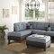 F6858 Sectional Sofa 3Pc in Grey Fabric by Boss