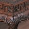 Dark Brown Finish Classic Coffee Table w/Antique Carving Details