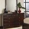 Distressed Cherry Finish Contemporary Bedroom W/Storage Bed