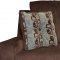 Chocolate Brown Chenille Contemporary Living Room Sofa w/Options