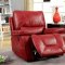 Newburg Reclining Sofa CM6814RD in Red Leather Match w/Options