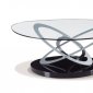 Glass Top & Metal Base Modern Coffee Table w/Options
