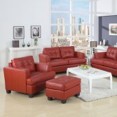 15100 Sofa in Red Bonded Leather by Acme w/Options