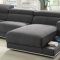 Alwin Sectional Sofa 53720 in Dark Gray Fabric by Acme w/Option