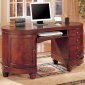 Deep Brown Cherry Finish Kidney Shaped Classic Home Office Desk