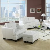 Platinum Sofa 15095B in White Bonded Leather by Acme w/Options