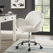 Jago Office Chair OF00119 in White Lapin by Acme