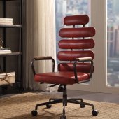 Calan Office Chair 92109 in Vintage Red Top Grain Leather - Acme