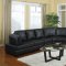 503106 Landen Sectional Sofa in Black Bonded Leather by Coaster
