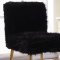 Tiffany Accent Chair in Black Faux Fur by Meridian