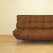 Chocolate or Camel Microfiber Modern Covertible Sofa