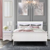 Charlie Bedroom Set 5Pc in White by Global w/Options