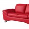 U7140 Sofa 3Pc Set in Red Bonded Leather by Global