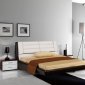 White and Brown Bedroom w/Padded Headboard & Optional Items
