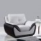 U3250 Sofa in Grey & Black Bonded Leather by Global Furniture
