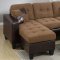 F6929 Sectional Sofa in Saddle Microfiber Fabric by Boss