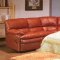Brown Top Grain Italian Leather Modern Sectional Sofa Bed