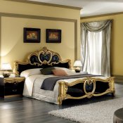 Barocco Black & Gold Two-Tone Bedroom w/Optional Case Goods