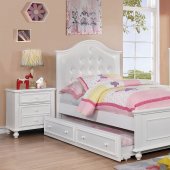 Olivia CM7155WH 4Pc Kids Bedroom Set in White w/Options