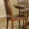 Chestnut Finish Dining Room Round Pedestal Table w/Options
