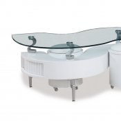 T288C S-Shape Coffee Table 3Pc Set in White by Global
