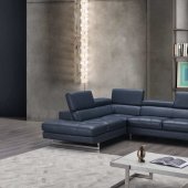 A761 Sectional Sofa in Blue Leather by J&M