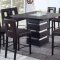 DG072BT Dining Table in Wenge by Global w/Brown Chairs & Options