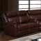 U9303 Motion Sectional Sofa in Brown Bonded Leather by Global