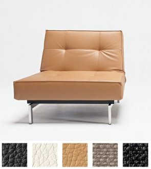 Black or White Leatherette Modern Split Chair