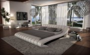 Celeste Bed in Light Grey Leather by J&M w/Options