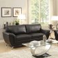 8523 Chaska Sofa in Black Bonded Leather Match by Homelegance