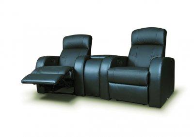 Home Theater Storate on Black Leatherette Home Theater Recliners W Storage Wedge   Furniture