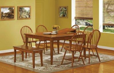 Country Style Dining Room Furniture on Dining Room Furniture Casual Oak Finish Country Design Dinette With
